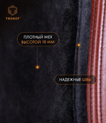 Чёрные меховые накидки на задние сиденья